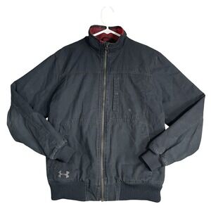 Under Armour Jacket Mens M Hunting Bomber Biker Quilted Zip Insulated Black
